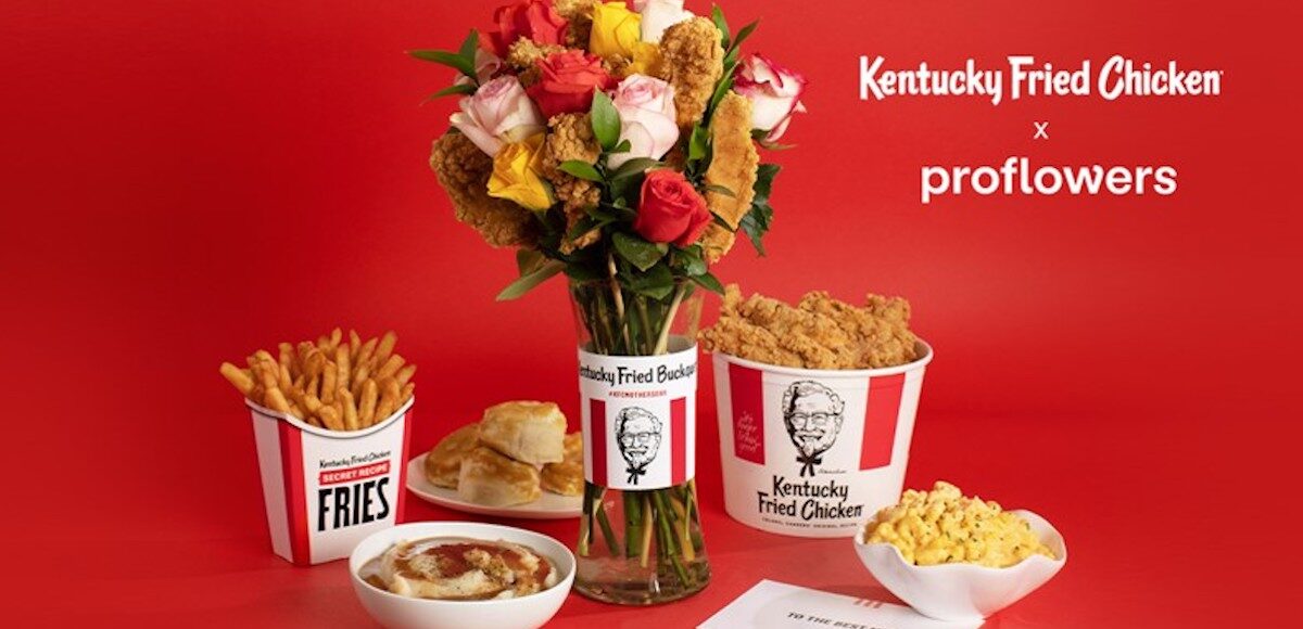 KFC prepared chicken bouquets alongside new ‘Finger Lickin’ Good’ creative