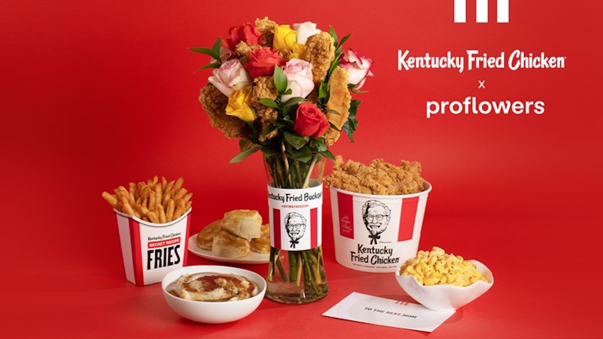 KFC prepared chicken bouquets alongside new ‘Finger Lickin’ Good