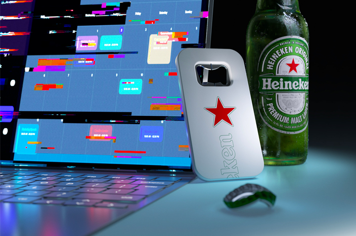Heineken devises bottle opener that shuts down work apps