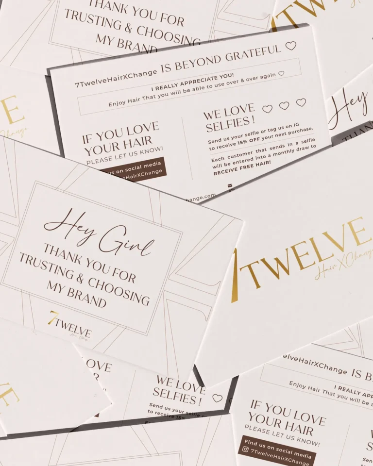 7twelve hair xchange – Texas – Thank you card