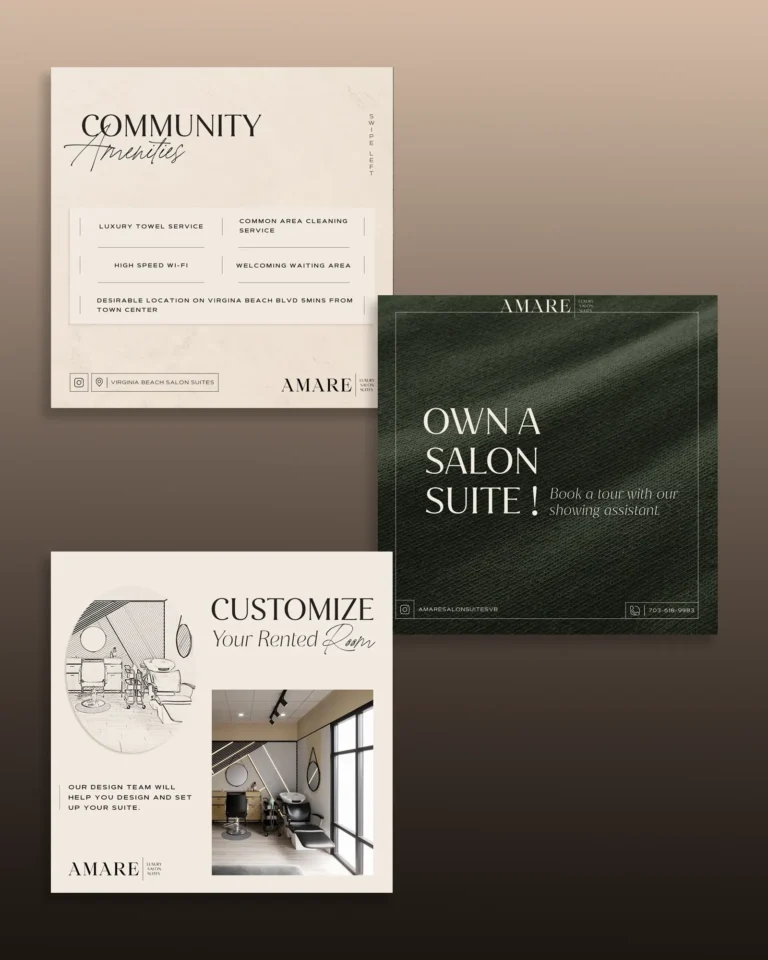 Amare Salon Suites – Virginia – Social Media posts