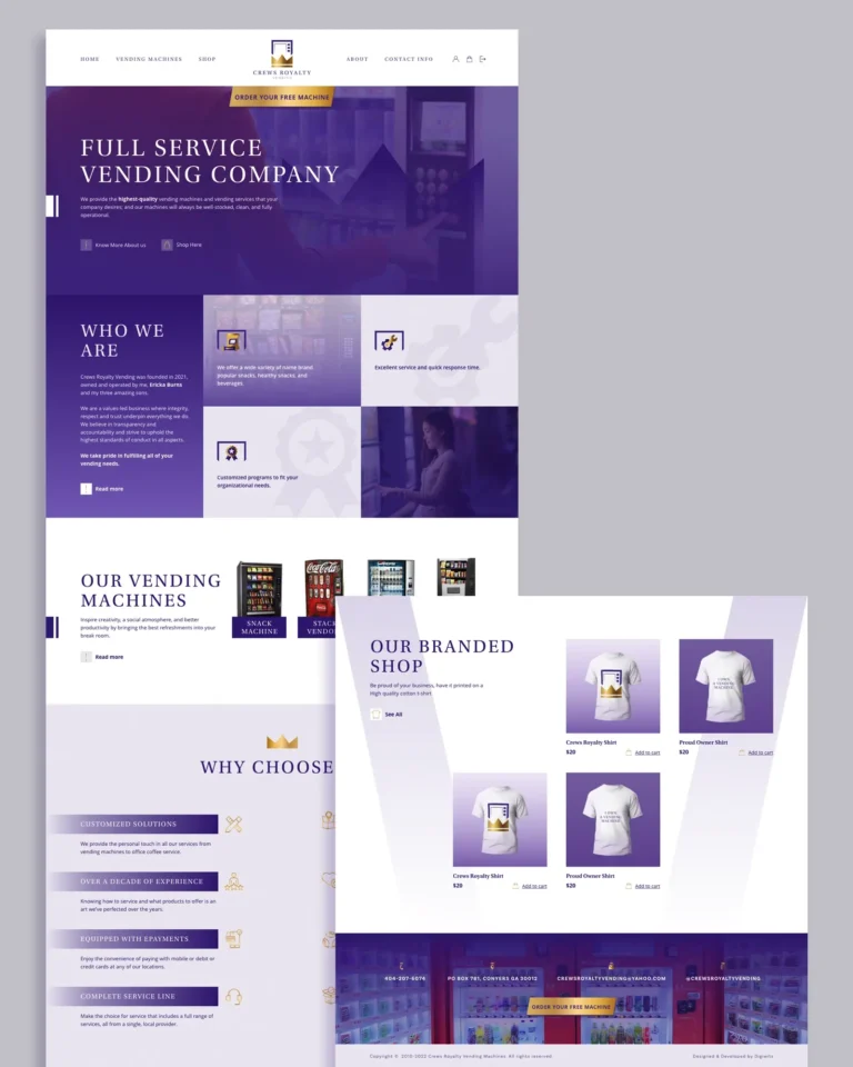 Crews Royalty – Georgia – Website design