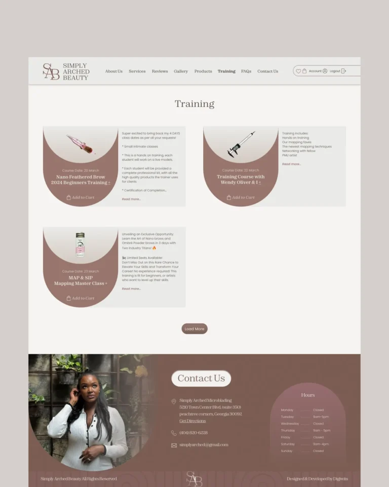 Simply Arched – Atlanta – Web design training