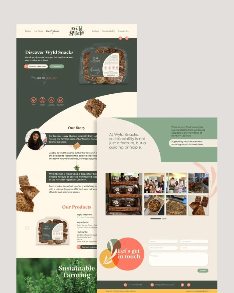 Wyld Snacks – London – Web design