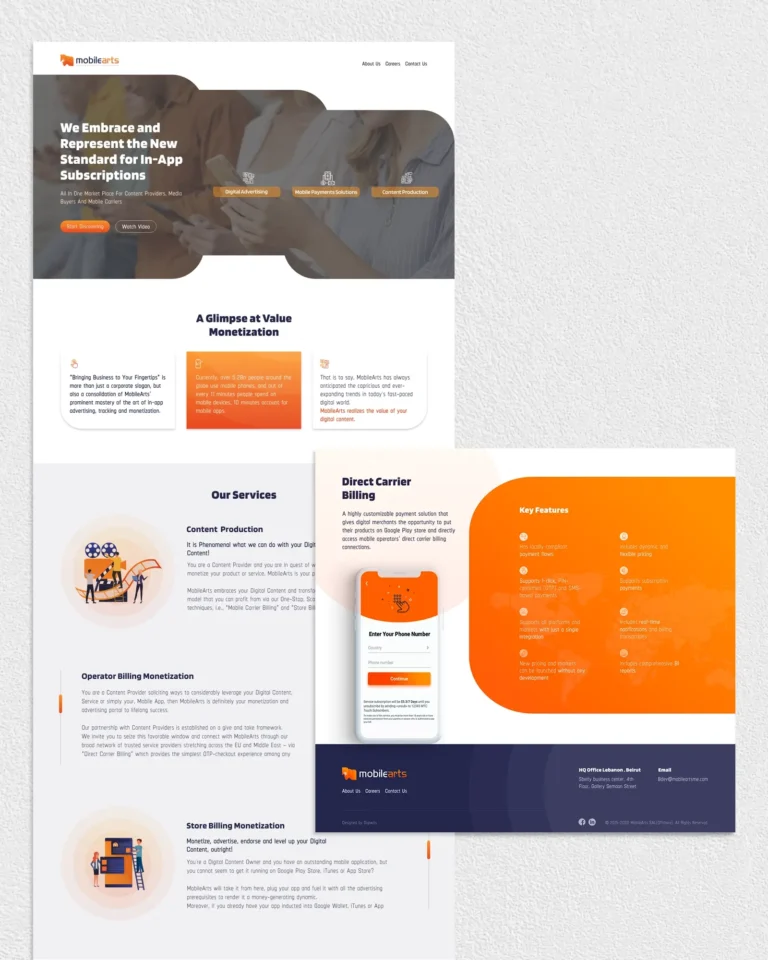 Mobile Arts Italy Website Design